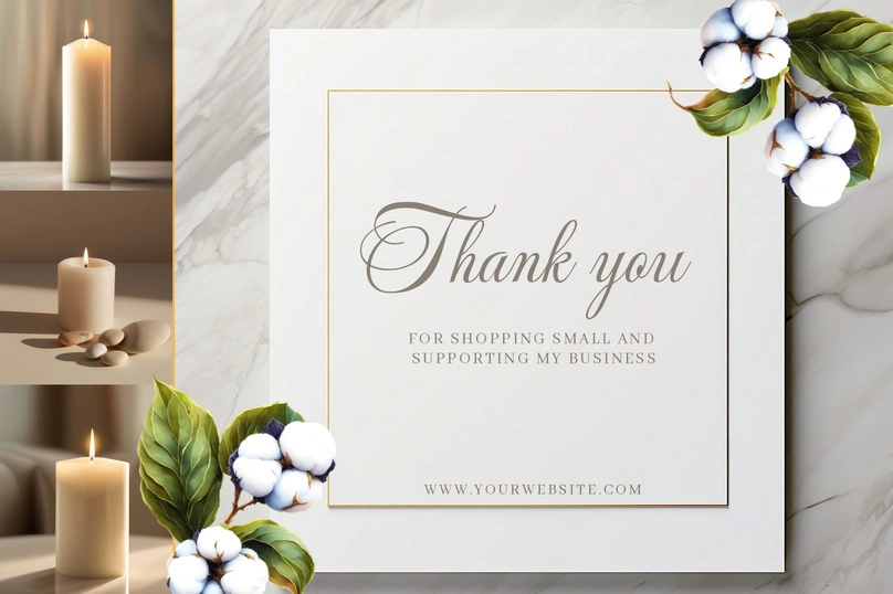 Thank you card - Classic Candles