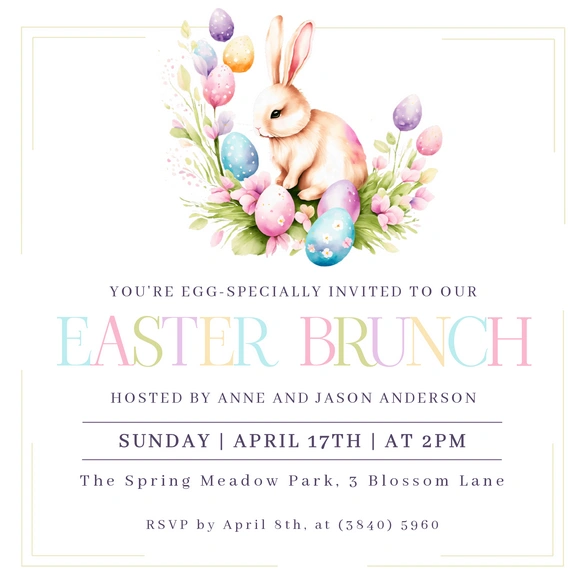 Illustrated Easter Brunch Invitation