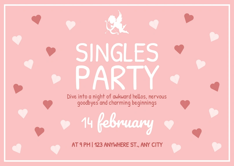 Valentine's Day Singles Party Invitation