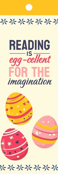 Poster with a reading and Easter theme