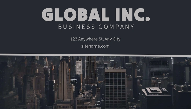 A banner image for a business company called Global Inc.