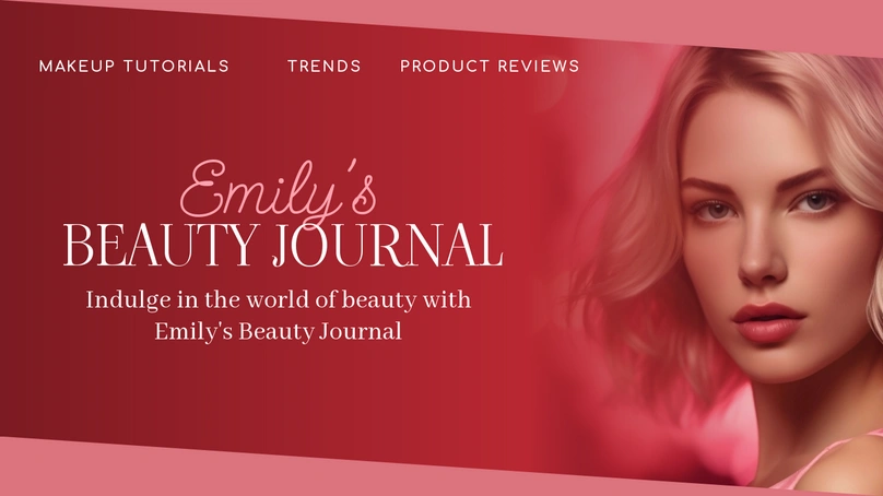 Beauty blog banner focusing on makeup tutorials and trends