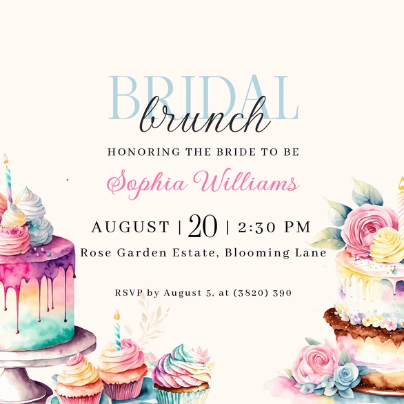 Bridal Brunch Event Invitation