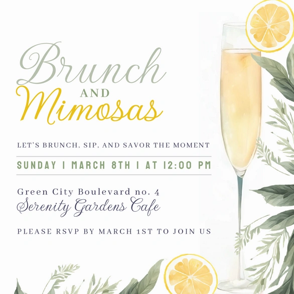 Invitation for a brunch event