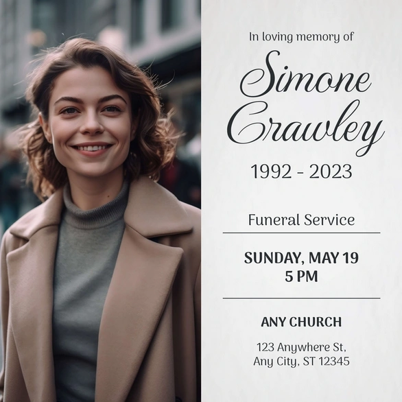 Funeral Service Announcement