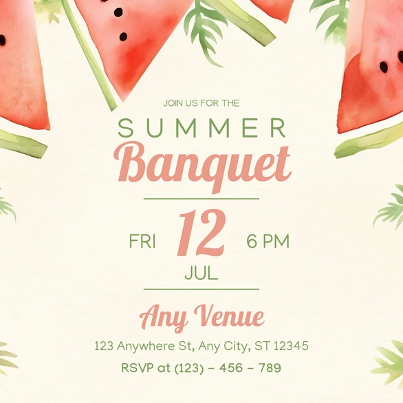 A summertime event invitation