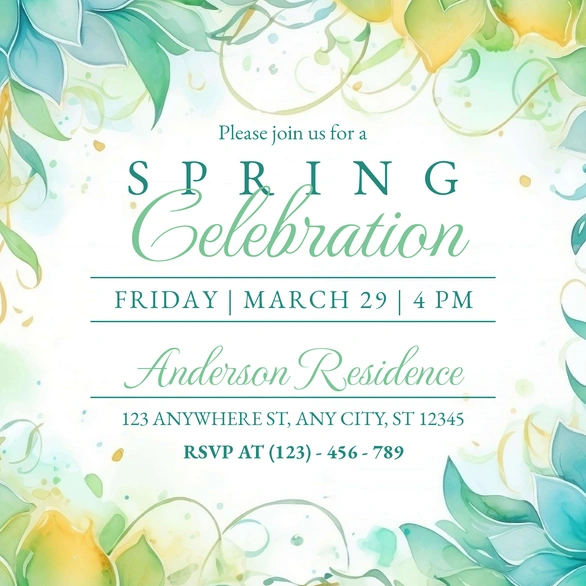 Spring Celebration Invitation