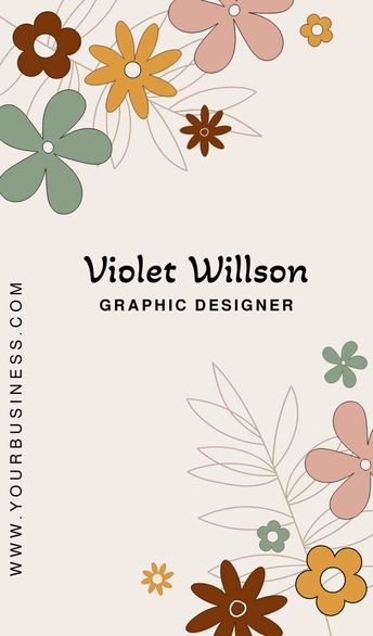 A business card for a graphic designer