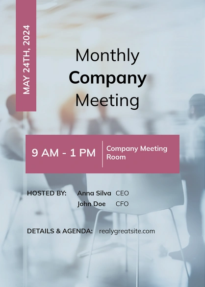 Company Meeting Announcement Poster