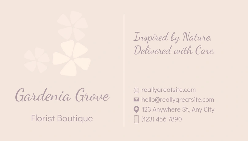 Florist Boutique Business Card