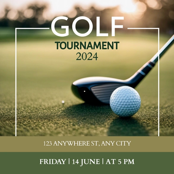 Golf event announcement