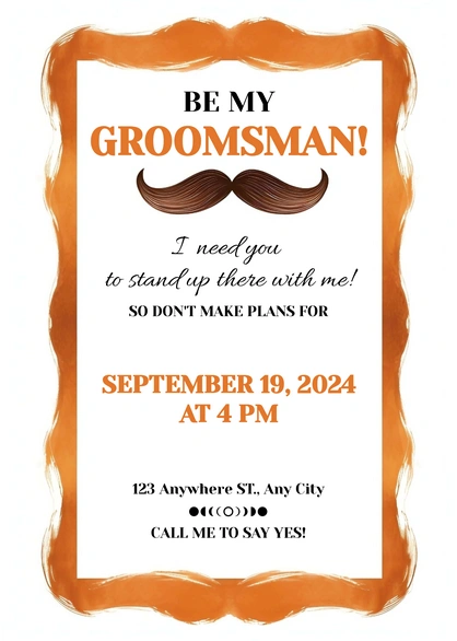 Groomsman Invitation Card