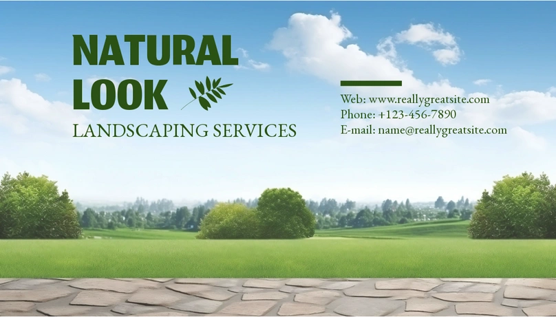 A landscaping services advertisement
