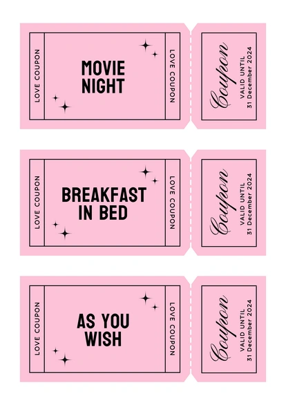 Printable romantic love coupons