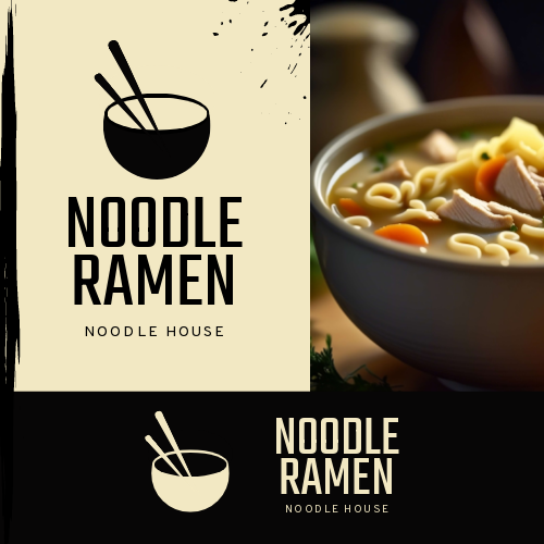 Bowl and chopsticks logo for Noodle Ramen