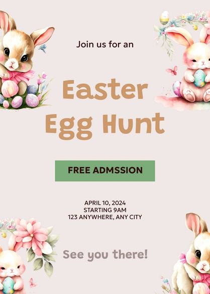 Easter Egg Hunt Invitation
