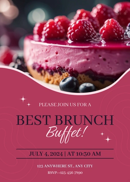 Brunch Buffet Event Invitation