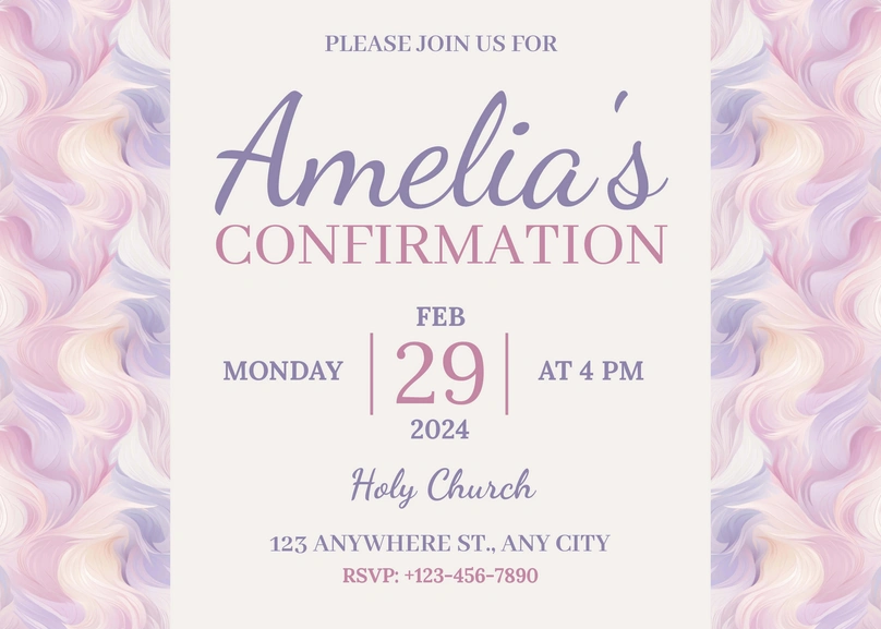 Confirmation event invitation