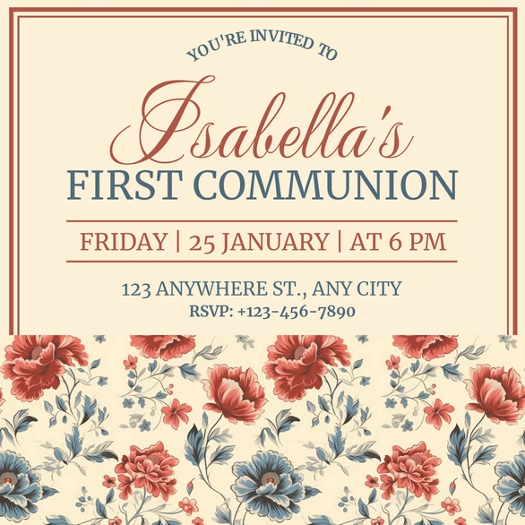 First Communion Invitation