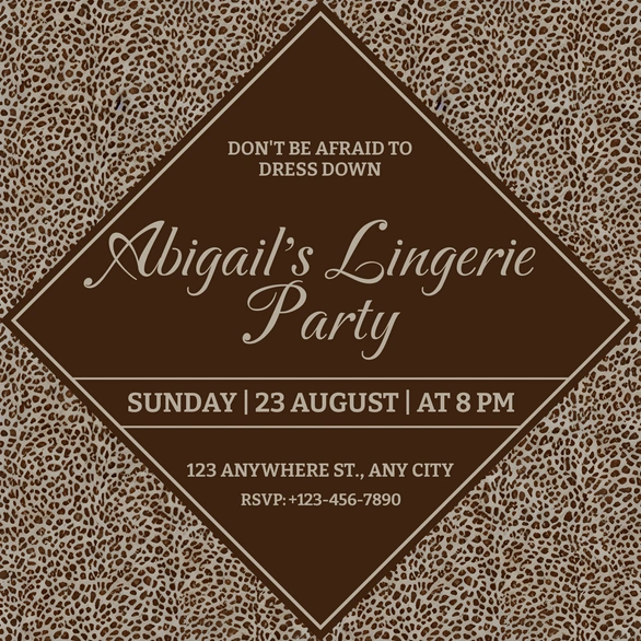 Lingerie Party Invitation