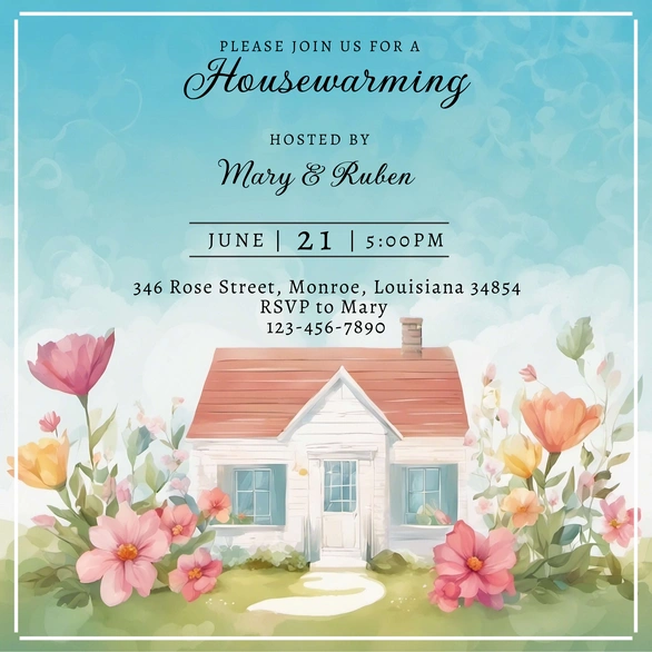 A housewarming party invitation