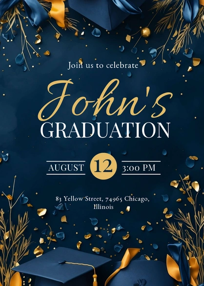 Graduation invitation card