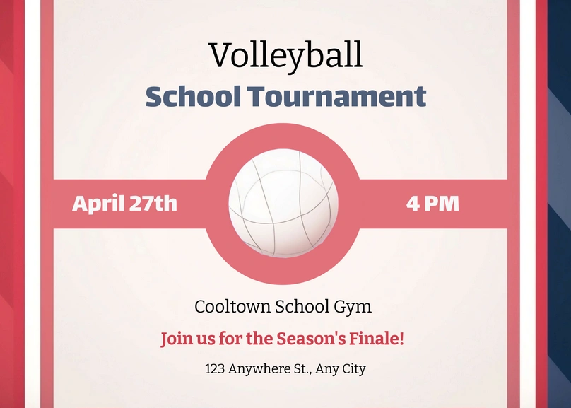 Volleyball tournament announcement poster