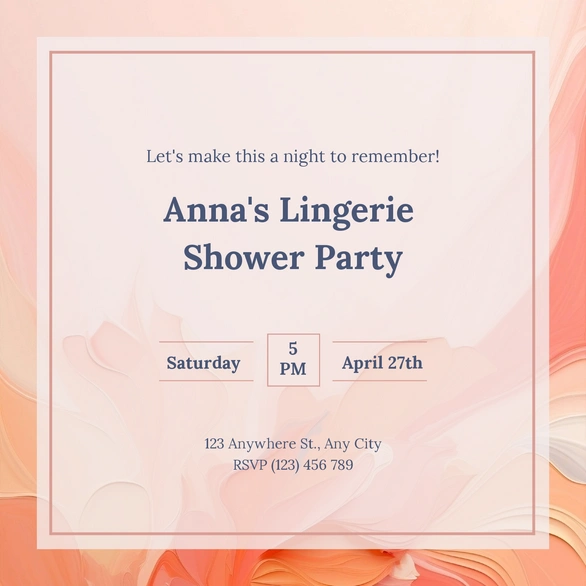 Lingerie Shower Party Invitation