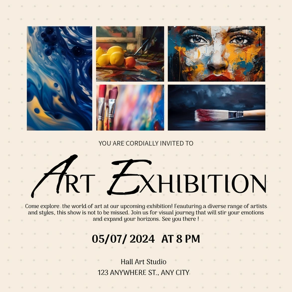Invitation to an art exhibition