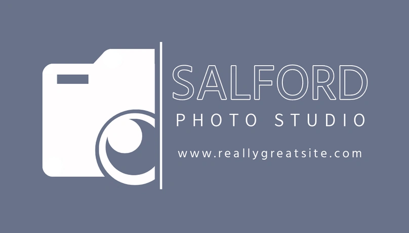 Camera icon and text for a photo studio logo