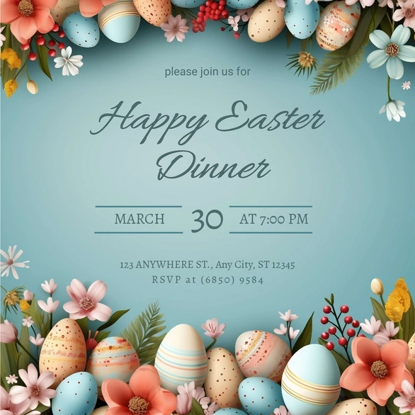 Easter Dinner Event Invitation
