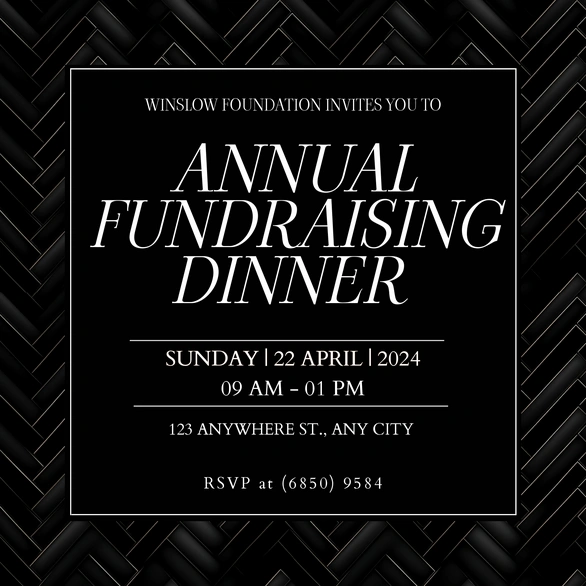 Fundraising Dinner Event Invitation