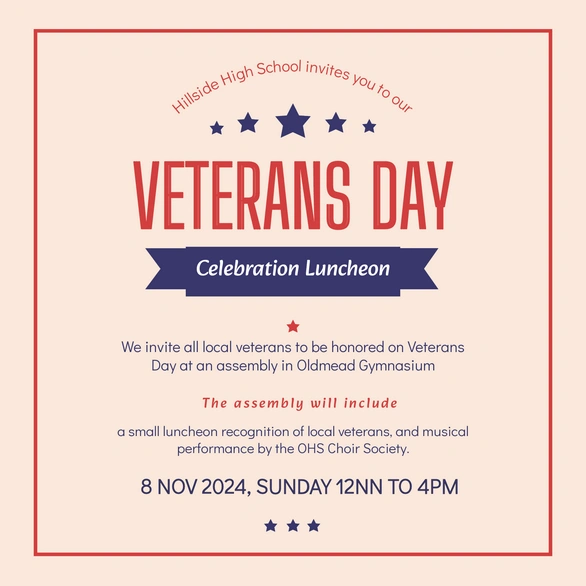 Veterans Day Celebration Luncheon hosted by Hillside High School