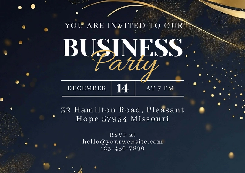 Business Party Invitation Card