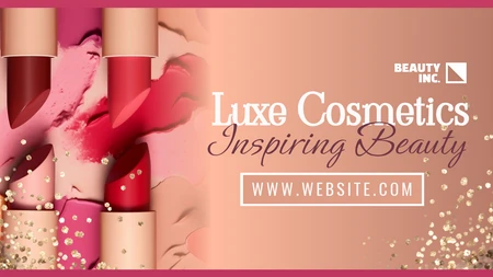Cosmetics Banner Inspiring Beauty for Online Marketing