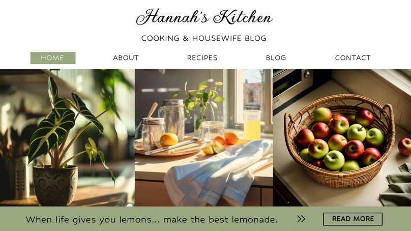 Promotion of cooking and housewife blog