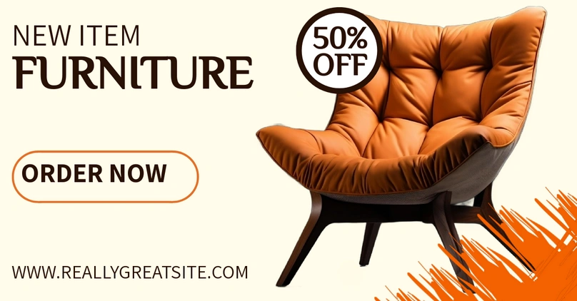 Promoting a new furniture item with a 50% discount
