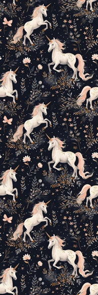 Unicorns in a whimsical forest setting