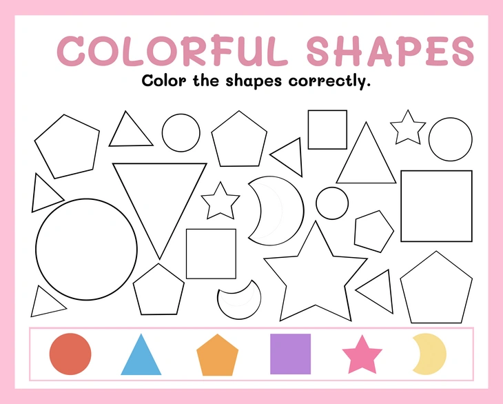 Recognizing and coloring different shapes