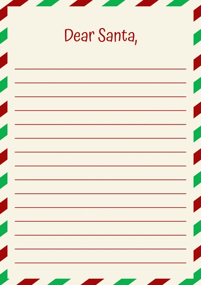 Christmas Letter Template Design