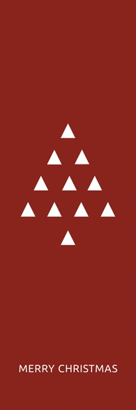 Geometric Christmas tree on a minimalist bookmark