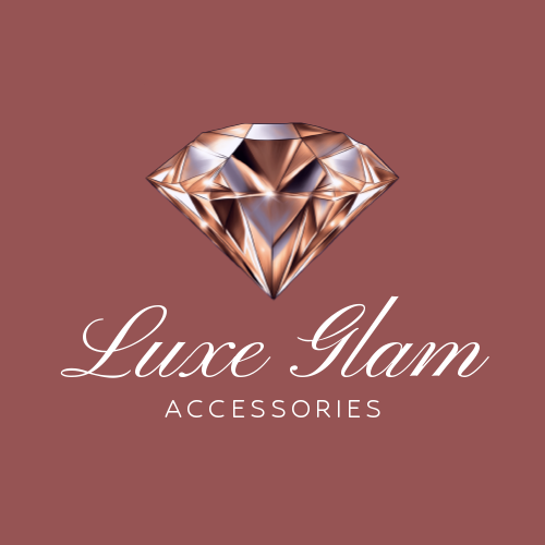 Luxe Glam Accessories logo with diamond design