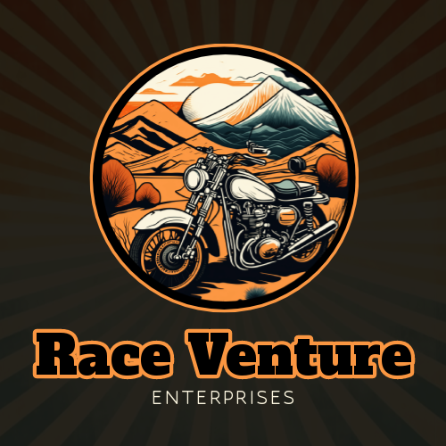 Race Venture Enterprises logo with motorcycle design