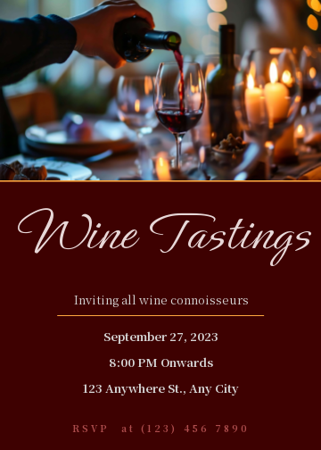 Wine Tasting Event Invitation