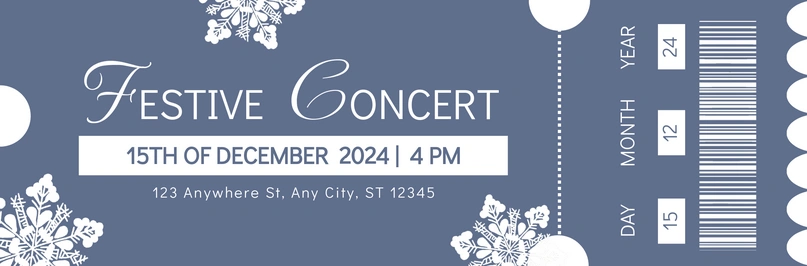 A concert event invitation