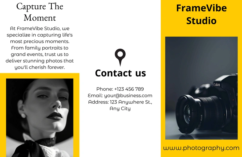 Photography studio advertisement