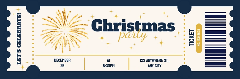 Christmas party admission ticket