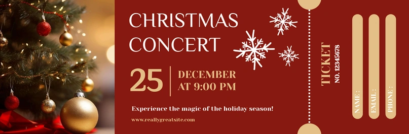 Ticket Design for a Christmas Concert