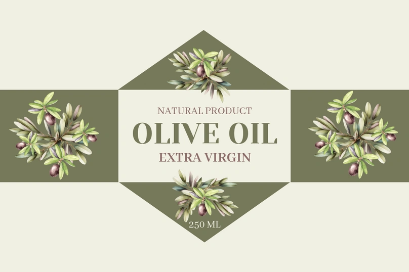 Olive oil bottle label