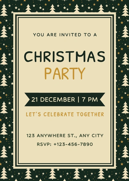 Christmas party invitation card